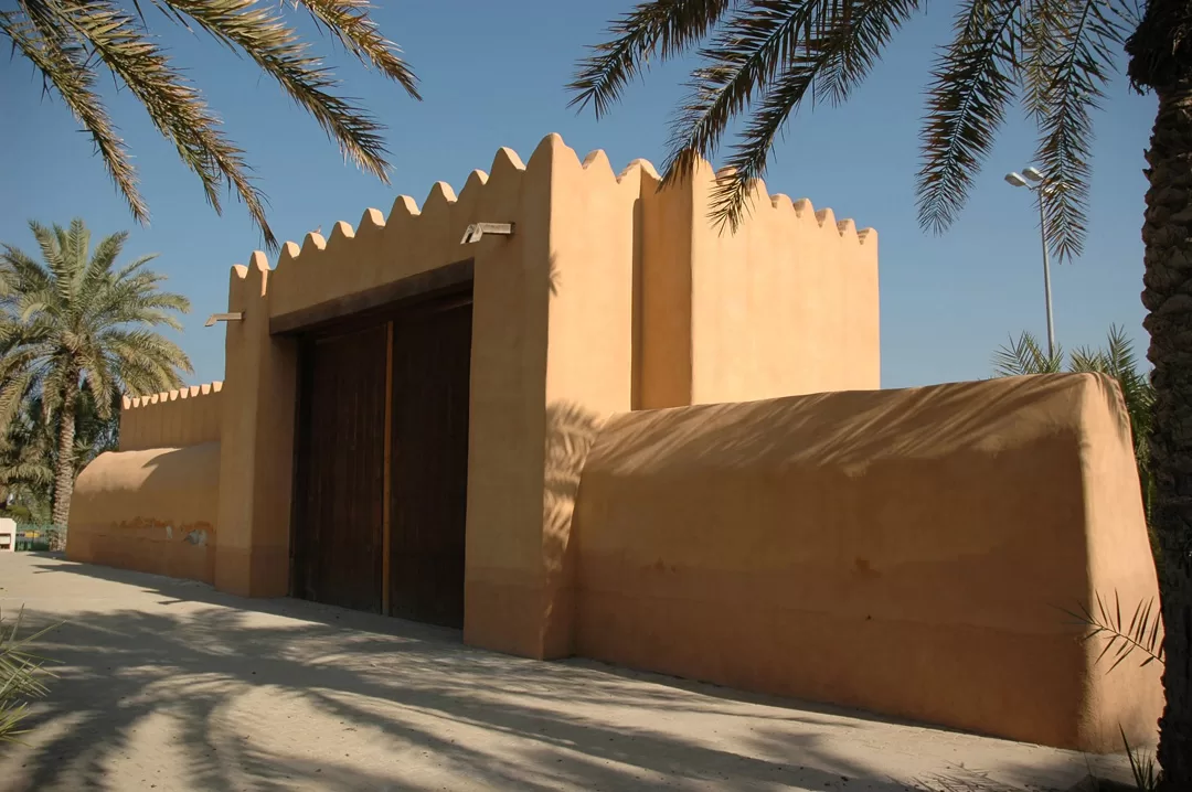 A section of the old mud-brick city wall of Kuwait