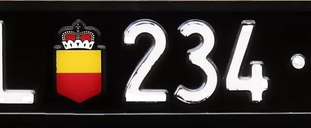 A vehicle number plate