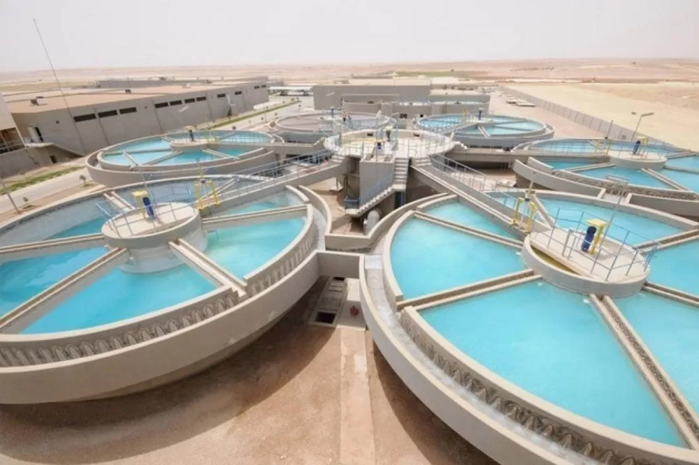 A water desalination facility on the coast in Kuwait