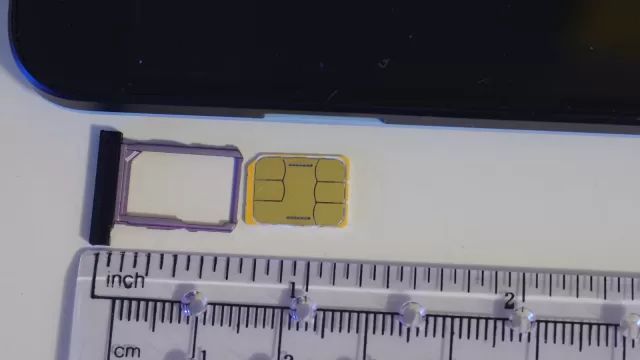 A nano SIM card and its tray