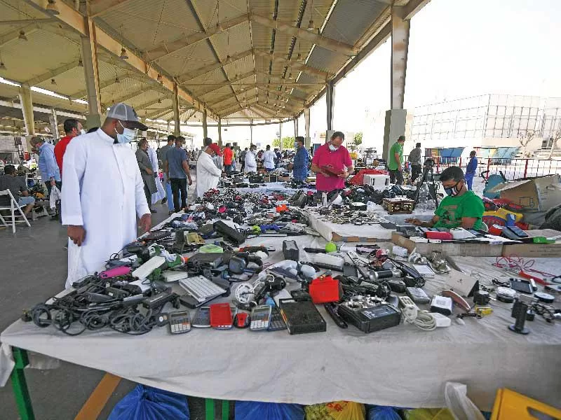 Stalls at the Friday Market in Kuwait
