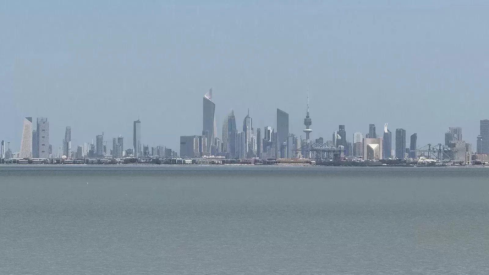 The Kuwait City skyline seen from the coast