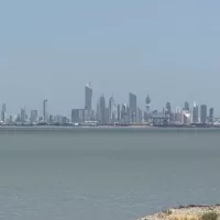 The Kuwait City skyline seen from the coast