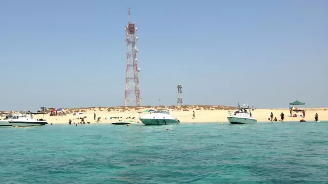 A Kuwaiti island seen from the sea