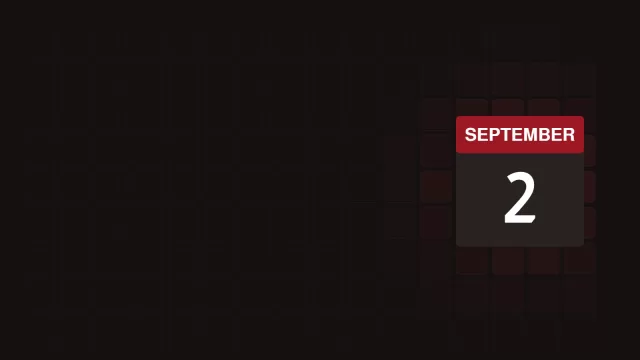 Calendar leaf showing 2 September
