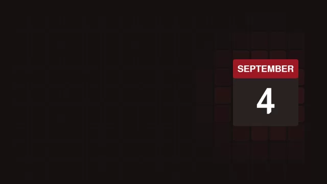 Calendar leaf showing 4 September