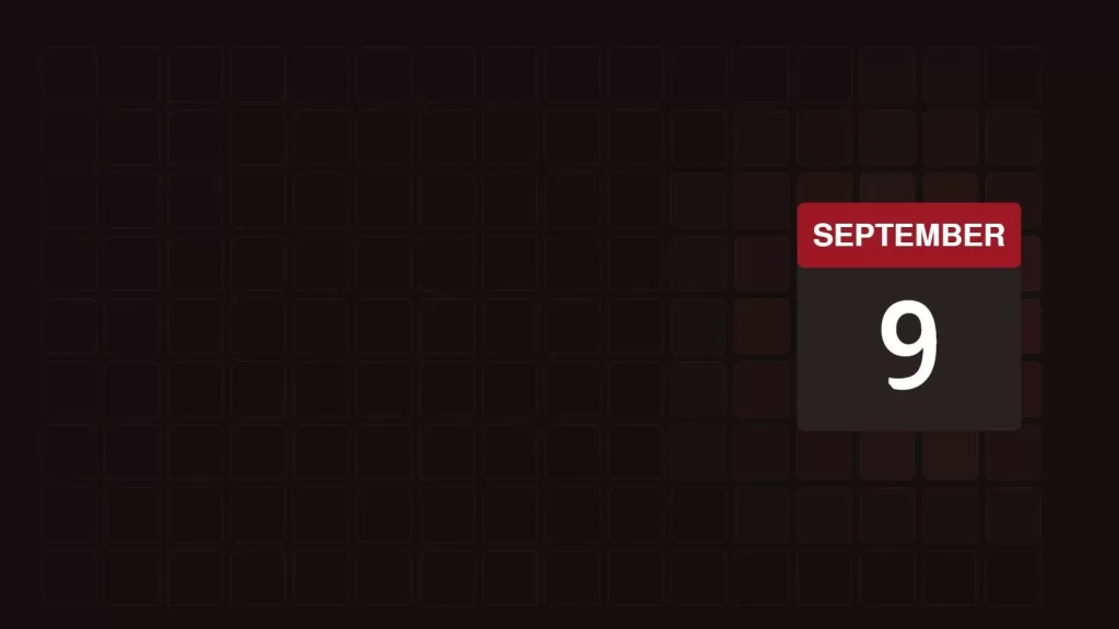 9 September: What Happened On This Day