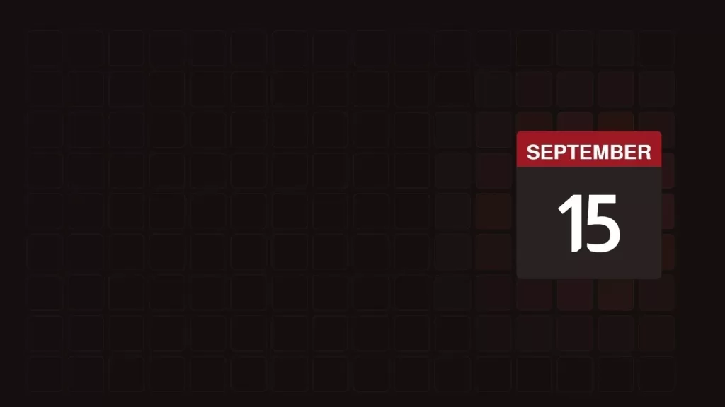 15 September: What Happened on This Day